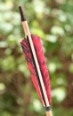 a traditional wooden archery arrow
